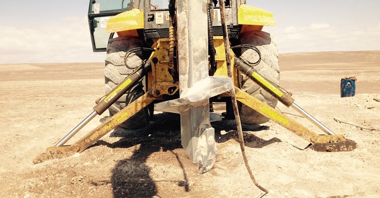 Rock It Helical Pile tested in Chile's caliche cement soil